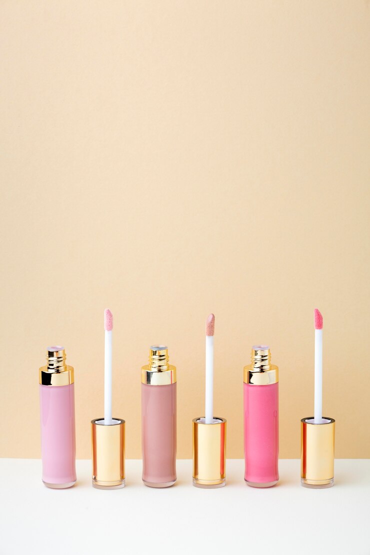 Foto grátis arranjo de gloss rosa