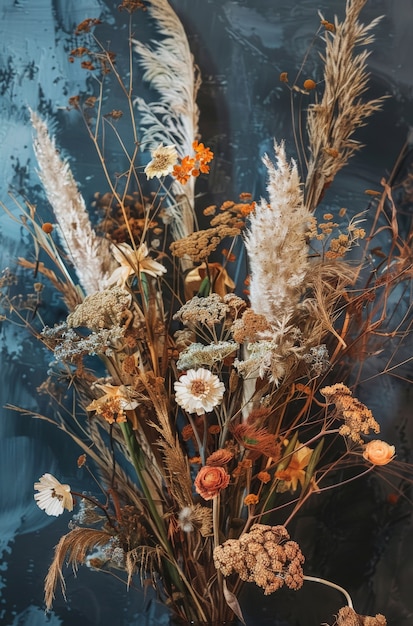 Foto grátis arranjo de sonho com flores secas decorativas