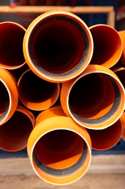 Foto grátis arranjo de tubos de pvc de construção minimalista