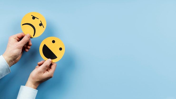 Foto grátis arranjo de vista superior com emoções diferentes