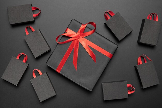 Arranjo minimalista de black friday