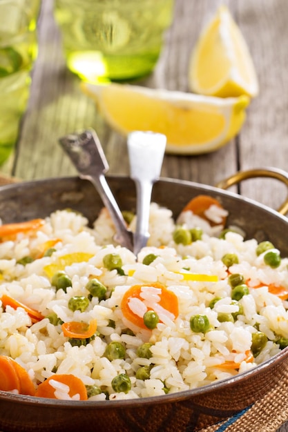 Arroz com vegetais