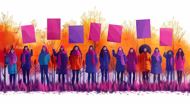 Foto grátis arte digital: 8 milhões de mulheres em greve