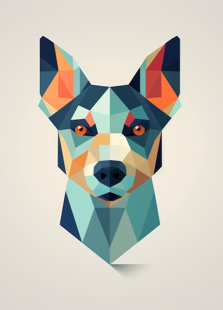 Arte digital cão bonito