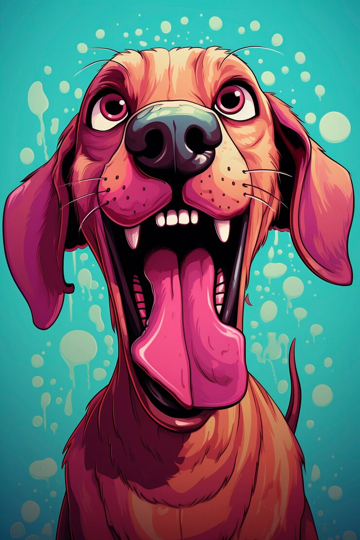 Foto grátis arte digital cão bonito