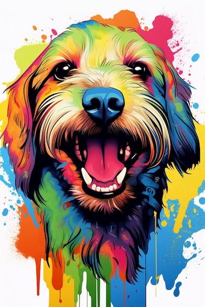 Arte digital cão bonito