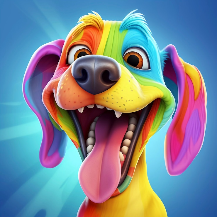 Foto grátis arte digital cão bonito