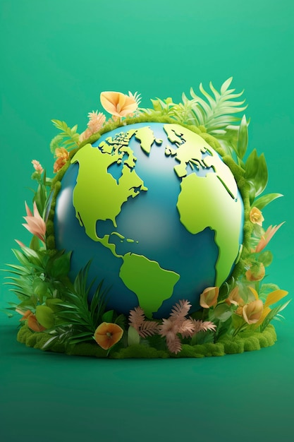 Arte digital com o planeta Terra