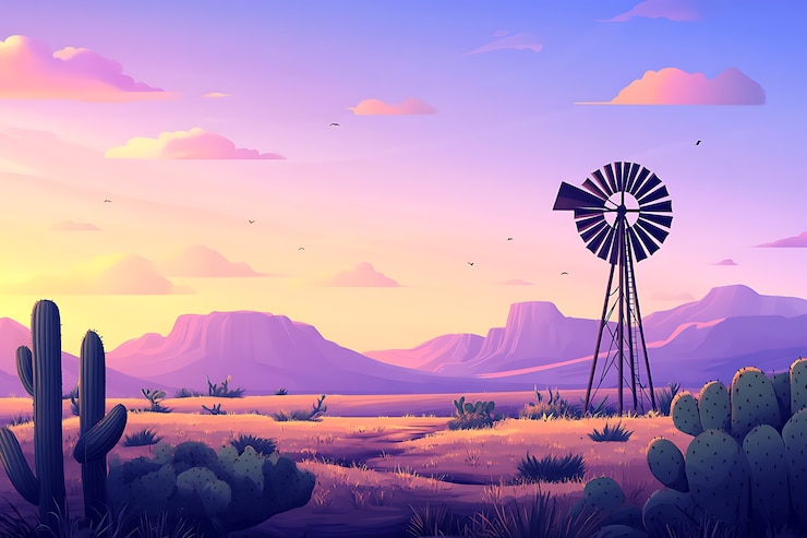 Foto grátis arte digital da paisagem do sudoeste