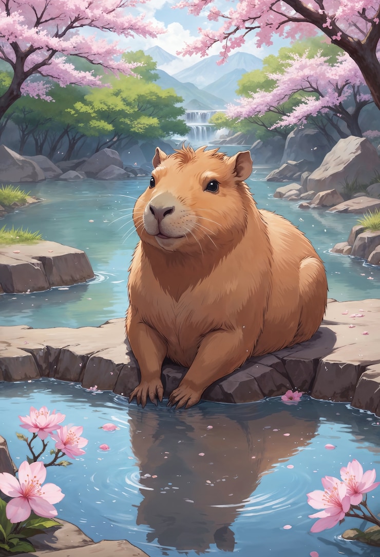 Foto grátis arte digital de animais de estilo anime