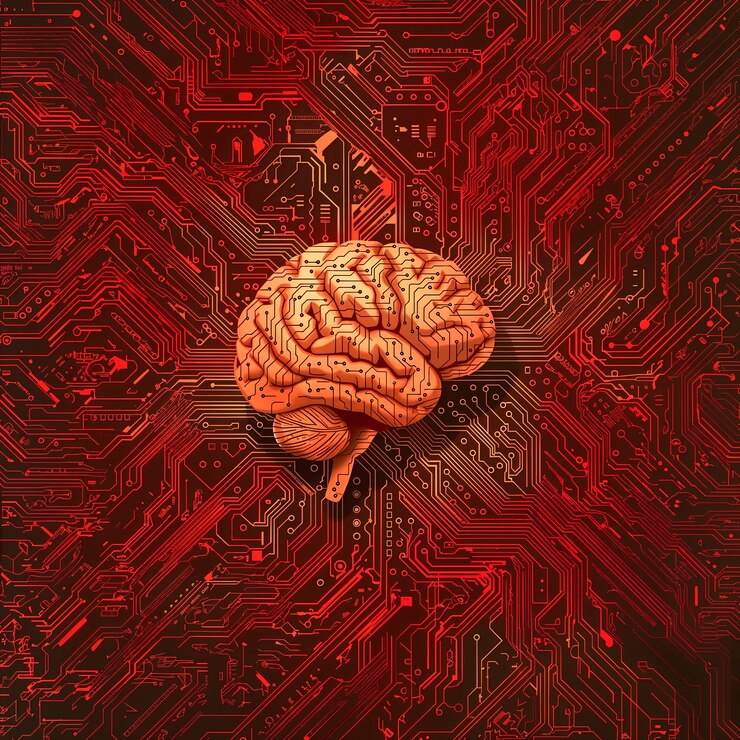Foto grátis arte digital de fundo de tecnologia ai