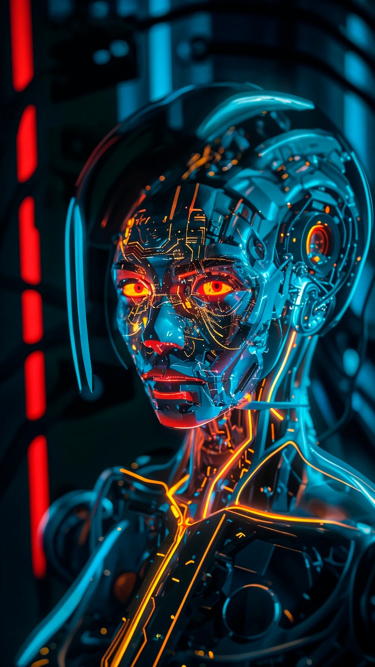 Foto grátis arte digital de fundo de tecnologia ai