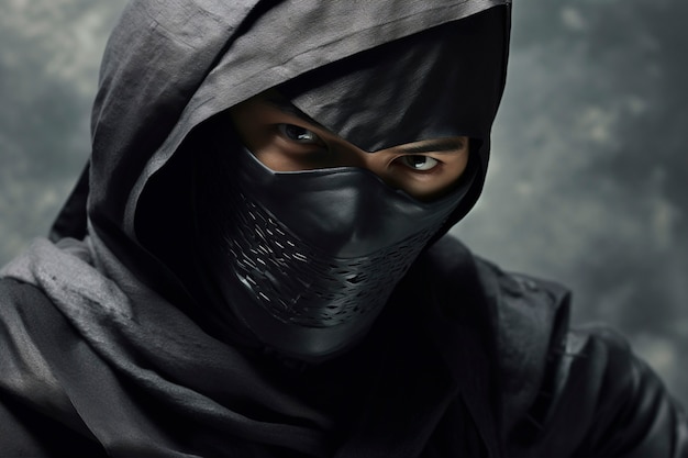 Foto grátis arte digital de ninja futurista