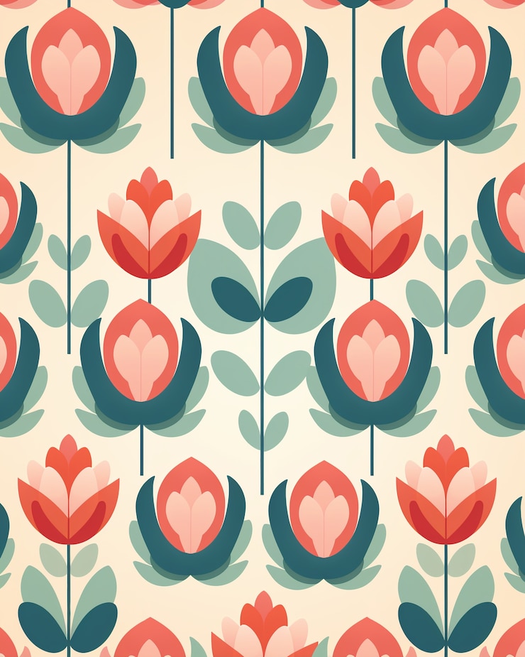 Foto grátis arte digital de padrões de formas florais orgânicas