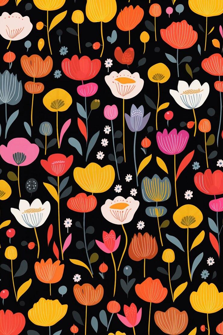 Foto grátis arte digital de padrões de formas florais orgânicas