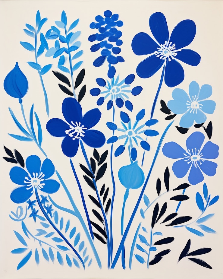 Foto grátis arte digital de padrões de formas florais orgânicas
