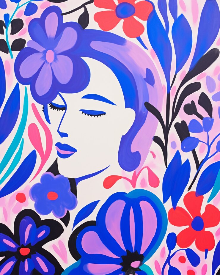 Foto grátis arte digital de padrões de formas florais orgânicas