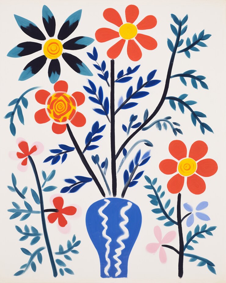 Foto grátis arte digital de padrões de formas florais orgânicas