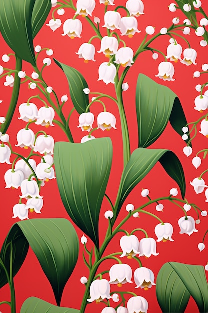 Arte digital de padrões de formas florais orgânicas