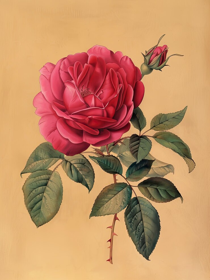 Foto grátis arte digital de rosas vintage