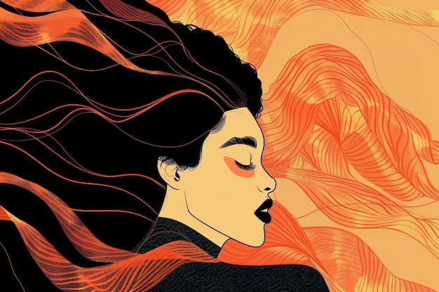 Arte digital para a celebração do Dia Internacional da Mulher e os direitos das mulheres
