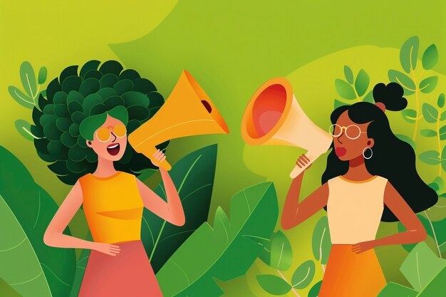 Arte digital para a celebração do Dia Internacional da Mulher e os direitos das mulheres