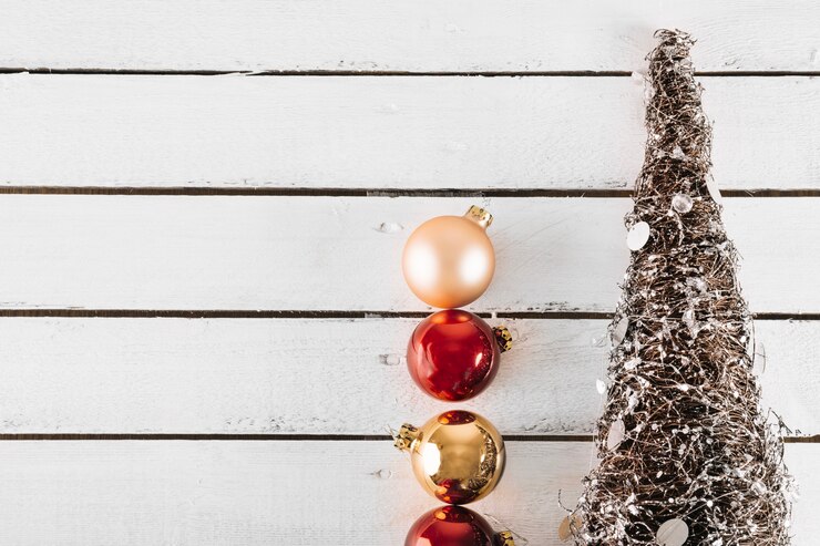 Foto grátis árvore de natal e bolas