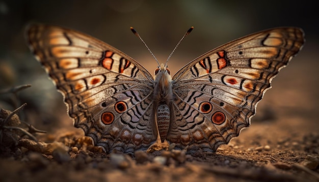 Foto grátis asa de borboleta em foco seletivo gerado por ia