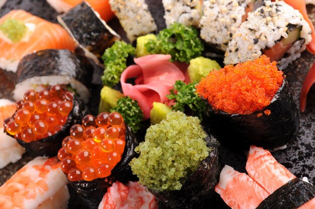 Assorted sushi platter