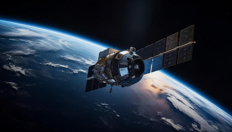 Foto grátis astronautas voando em nave espacial exploram planetas galácticos gerados por ia