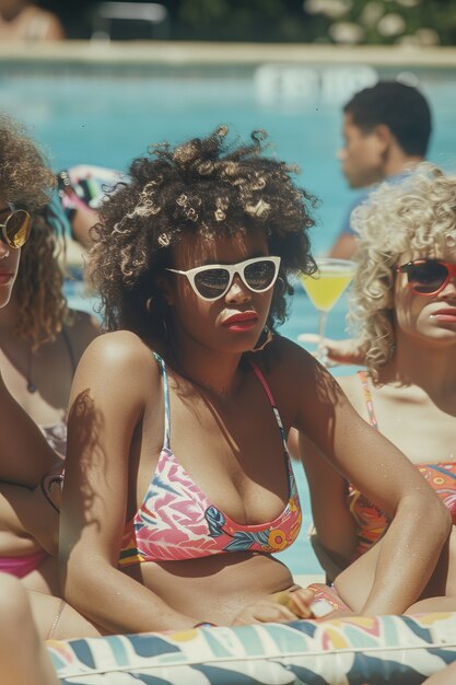 Atividades de verão retrô com estética inspirada nos anos 80