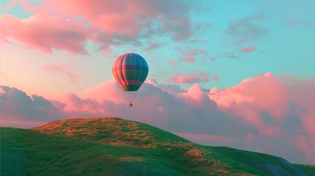 Atmosfera sonhada e cena de cores pastel para conteúdo de viagem