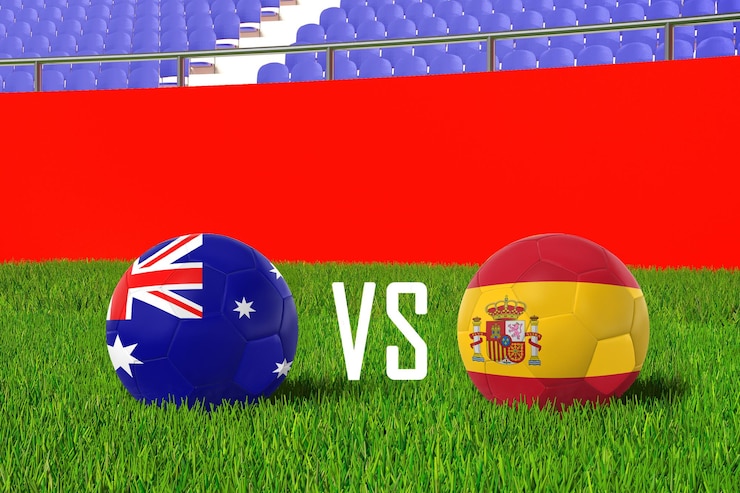 Foto grátis austrália x espanha no estádio