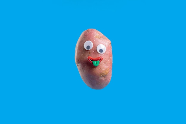 Foto grátis autocolante de batata engraçada com cara