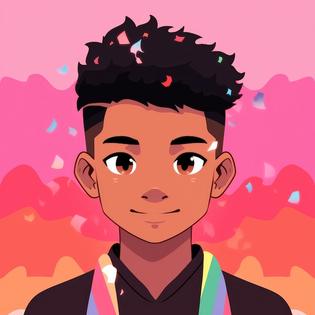 Avatar andrógino de pessoa queer não-binária