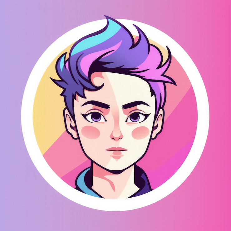 Foto grátis avatar andrógino de pessoa queer não-binária