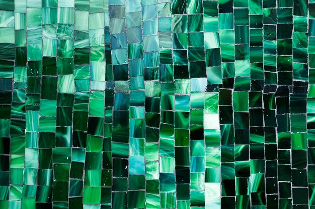 Azulejos para banheiros em mosaico verde degradê