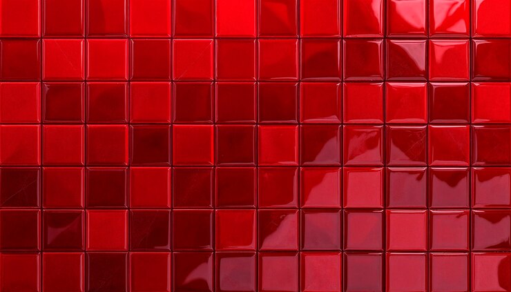 Foto grátis azulejos vermelhos brilhantes