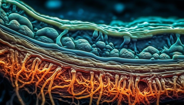 Foto grátis bactérias e peixes subaquáticos criam desenhos abstratos gerados por ia