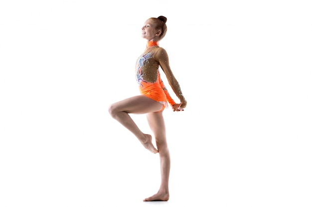 Bailarina adolescente treinando