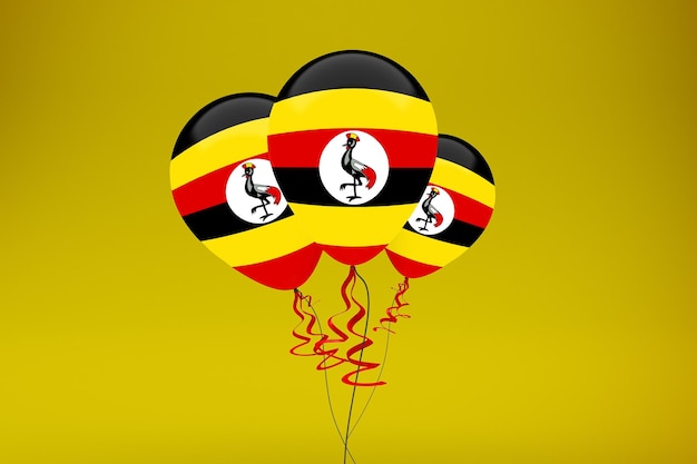 Foto grátis balões bandeira de uganda