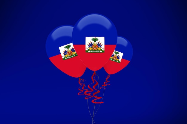 Foto grátis balões com bandeira do haiti