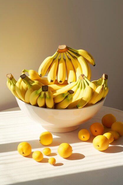 Foto grátis bananas de perto no balcão