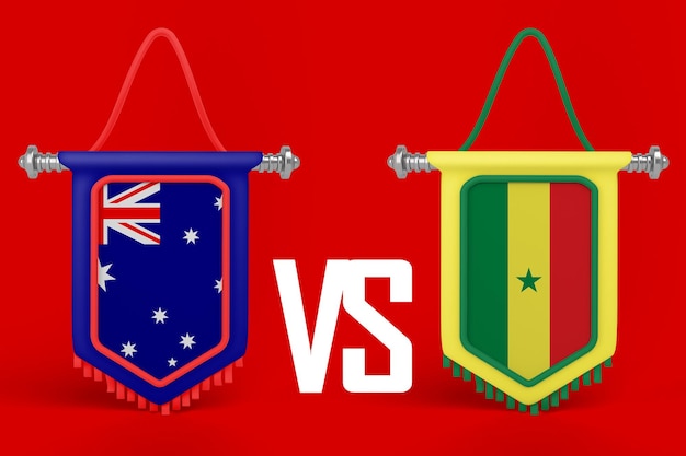 Foto grátis bandeira da austrália vs senegal