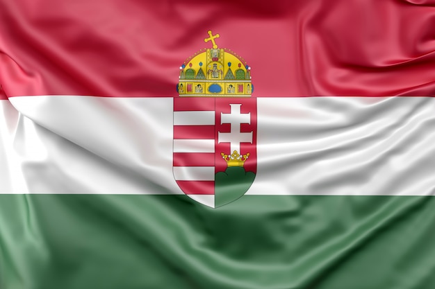 Bandeira da Hungria com brasão