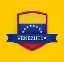 Foto grátis bandeira da venezuela com banner