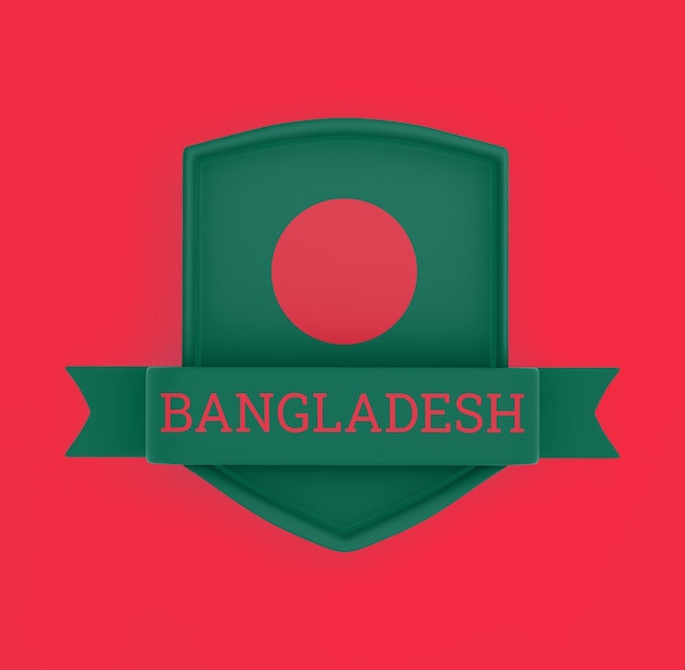 Bandeira de Bangladesh com Banner