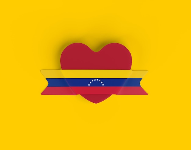 Foto grátis bandeira de coração da venezuela