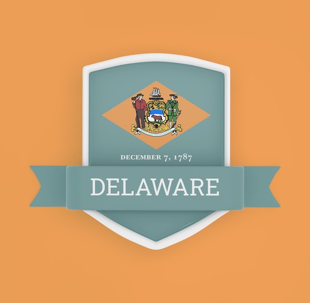 Foto grátis bandeira de delaware com faixa