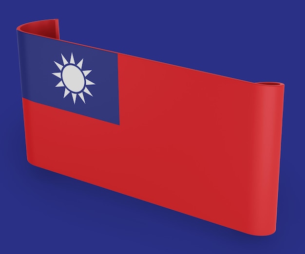 Foto grátis bandeira de fita da bandeira de taiwan